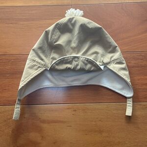 Baby GAP Fleece Lined Flap Hat Tan 12-18m Unisex